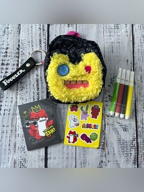 Fuggler Mini Backpack Keychain With Stationary NWOB
